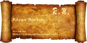 Rázga Márton névjegykártya