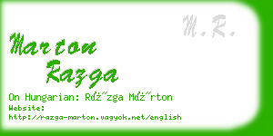 marton razga business card